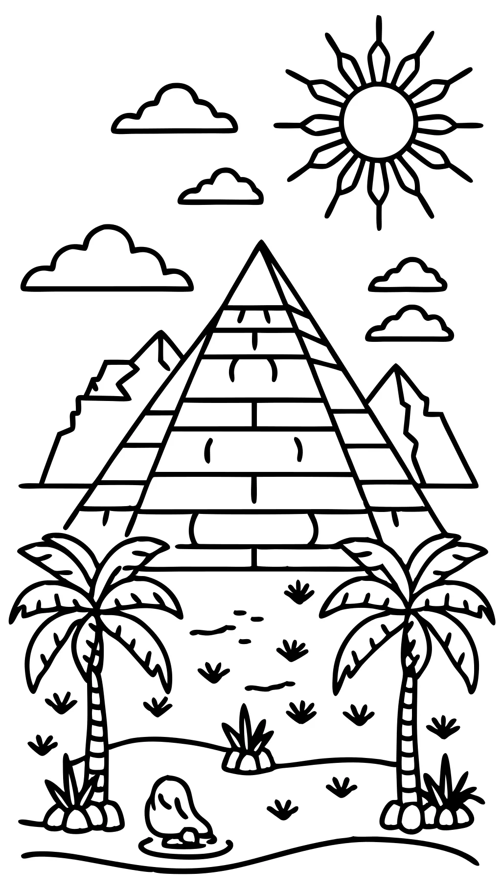 coloring page pyramid